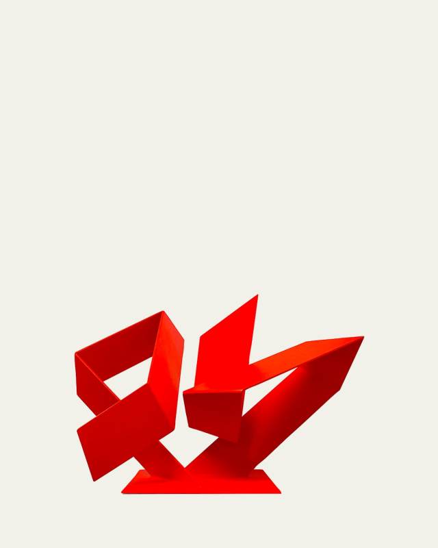 "Red Flat Line 2273" Sculpture by Luis Kaiulani